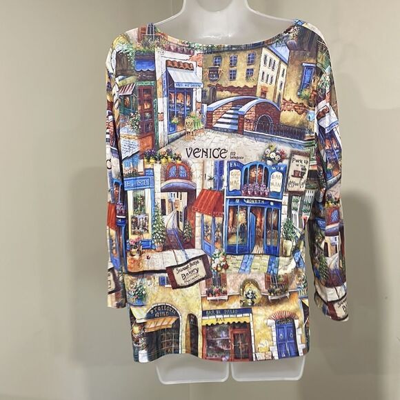 NWOT Jessica Max Venice Italy Village blouse.  Size M medium 8/10 - Picture 4 of 7